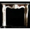 New design natural marble stone fireplace mantel